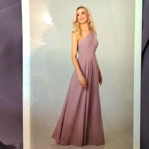 Sorella Vita Chiffon Gown Lavender One Shoulder Bridesmaid Dress, Size 12, 9296